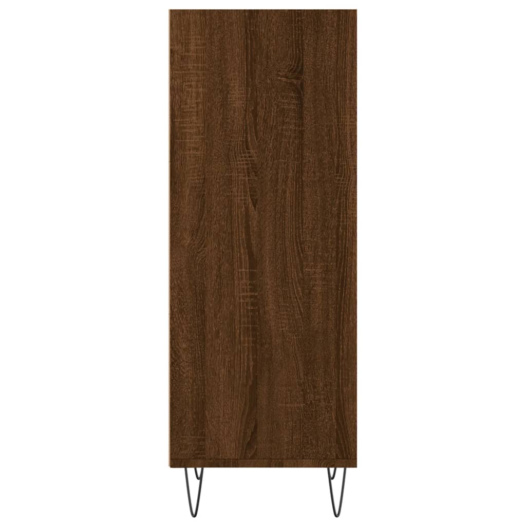skænk 34,5x32,5x90 cm konstrueret træ brun egetræsfarve