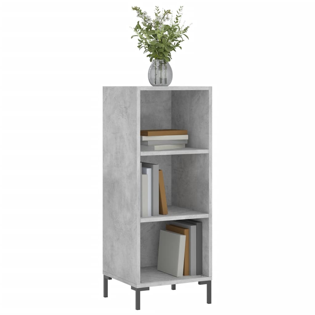 skænk 34,5x32,5x90 cm konstrueret træ betongrå
