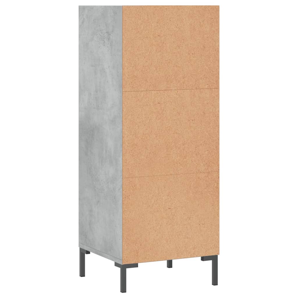skænk 34,5x32,5x90 cm konstrueret træ betongrå
