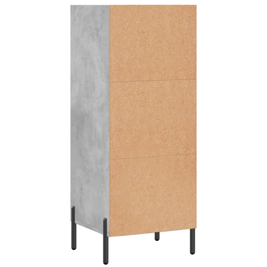 skænk 34,5x32,5x90 cm konstrueret træ betongrå