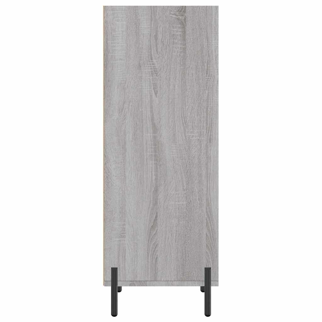 skænk 34,5x32,5x90 cm konstrueret træ grå sonoma-eg