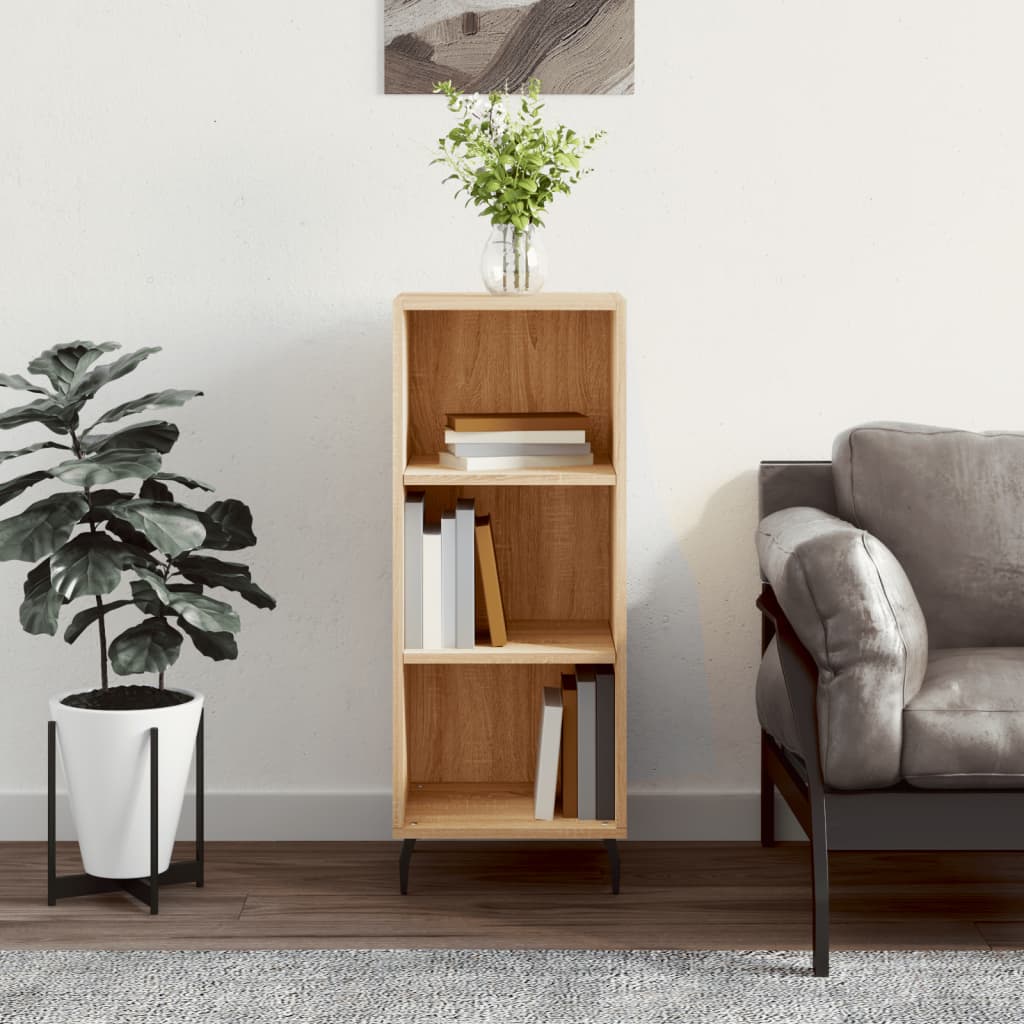 skænk 34,5x32,5x90 cm konstrueret træ sonoma-eg