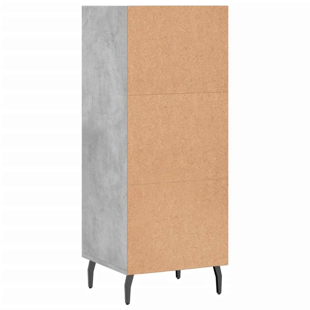 skænk 34,5x32,5x90 cm konstrueret træ betongrå