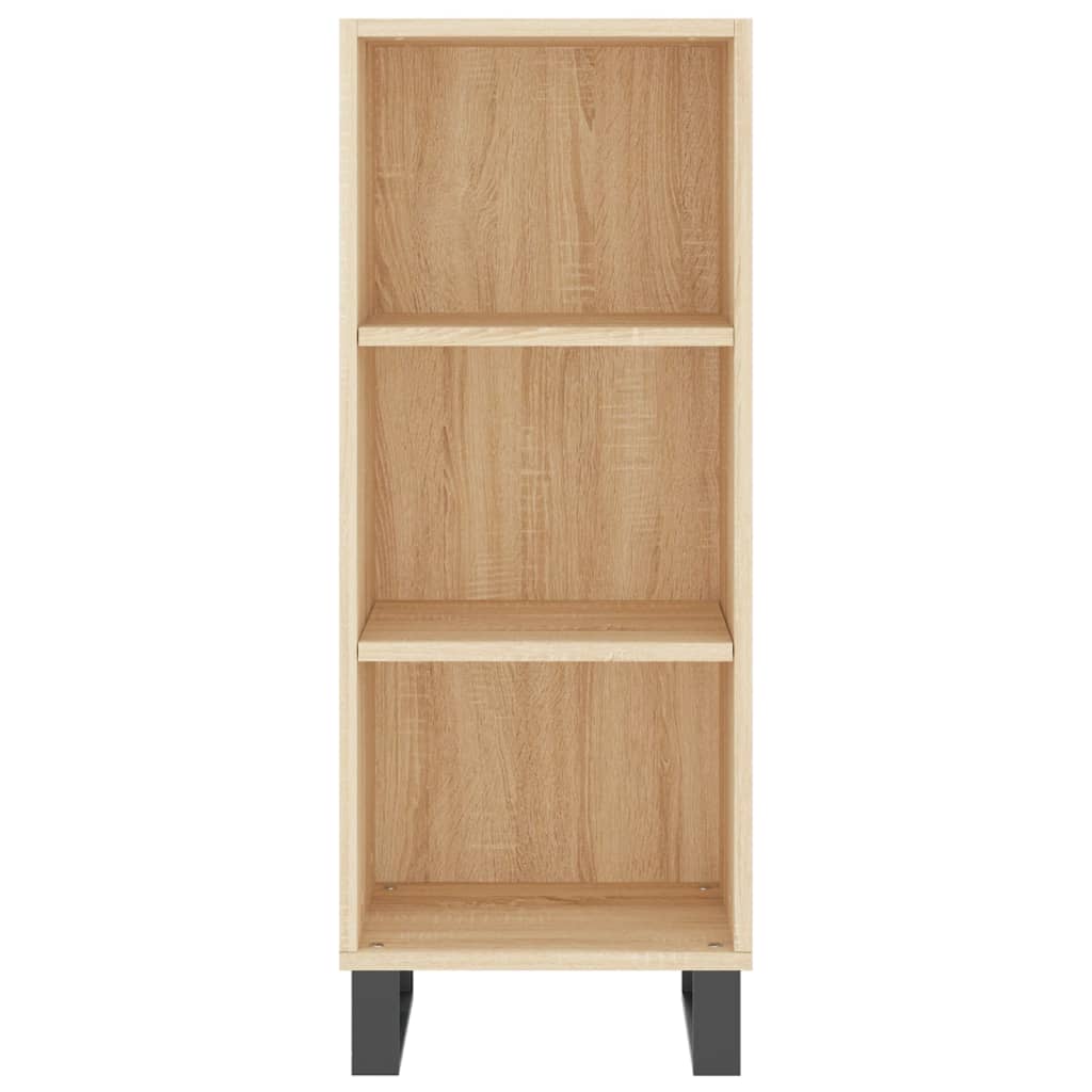 skænk 34,5x32,5x90 cm konstrueret træ sonoma-eg