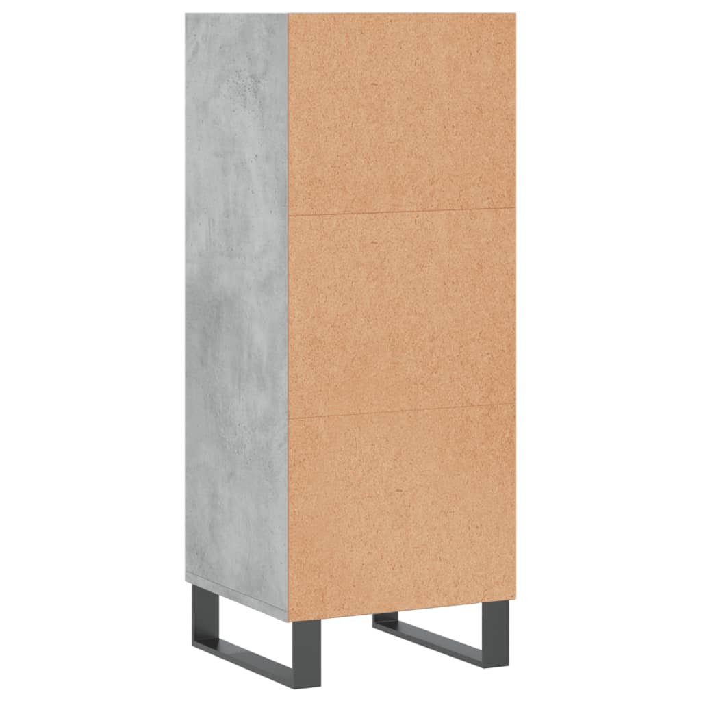 skænk 34,5x32,5x90 cm konstrueret træ betongrå