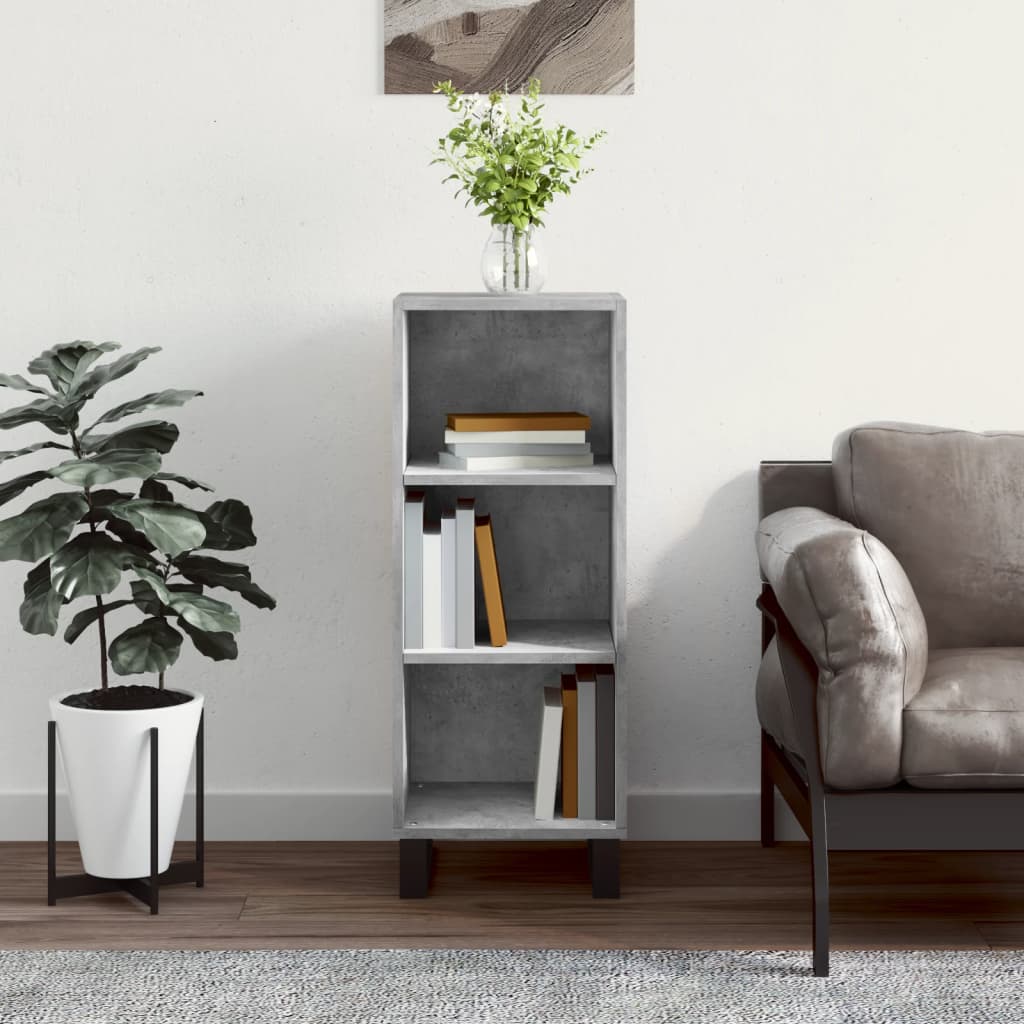 skænk 34,5x32,5x90 cm konstrueret træ betongrå