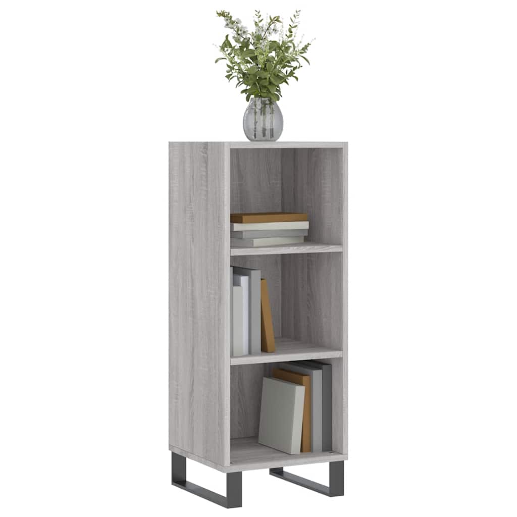 skænk 34,5x32,5x90 cm konstrueret træ grå sonoma-eg