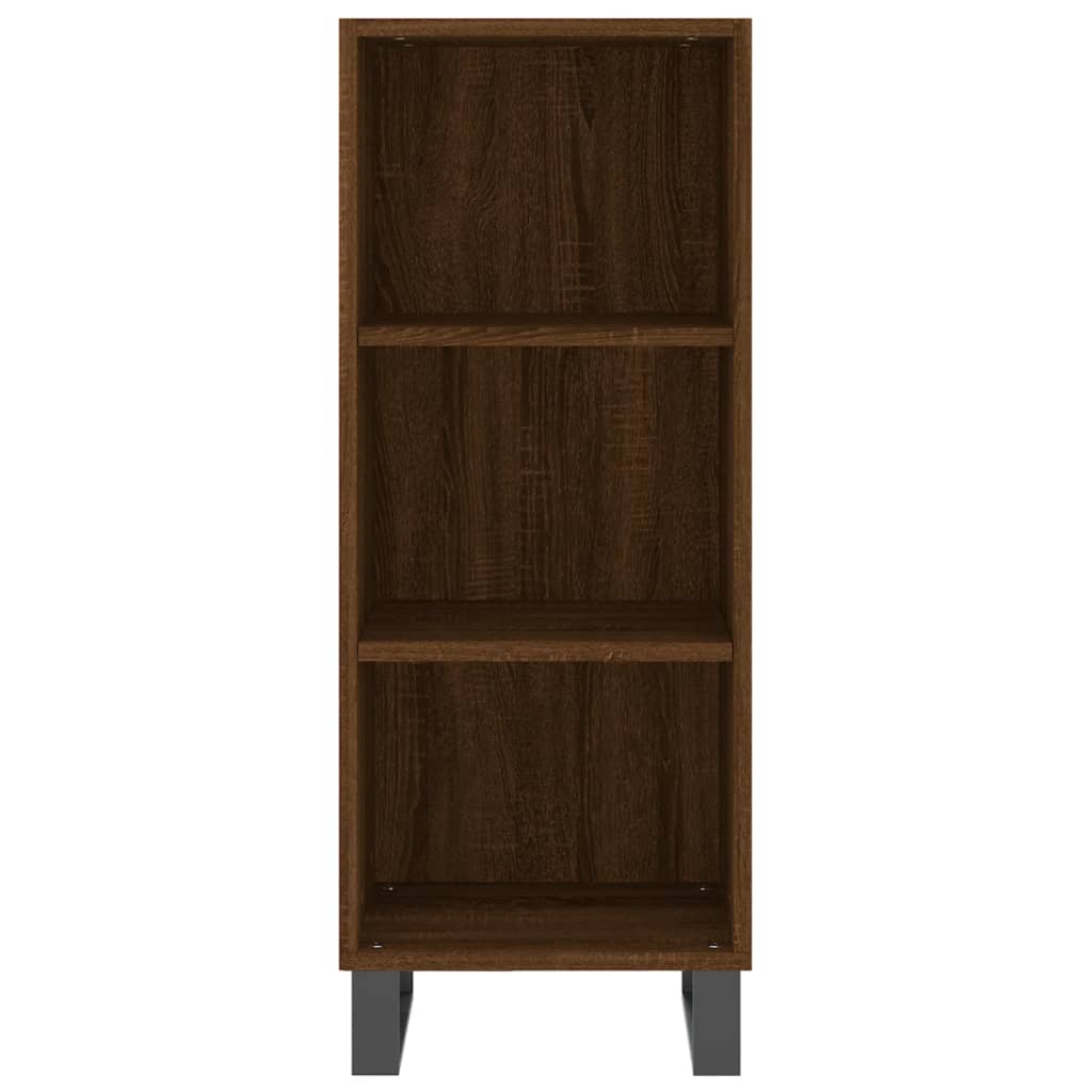 skænk 34,5x32,5x90 cm konstrueret træ brun egetræsfarve