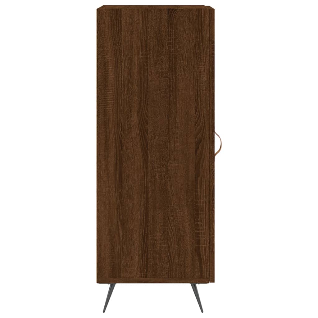 skænk 34,5x34x90 cm konstrueret træ brun egetræsfarve