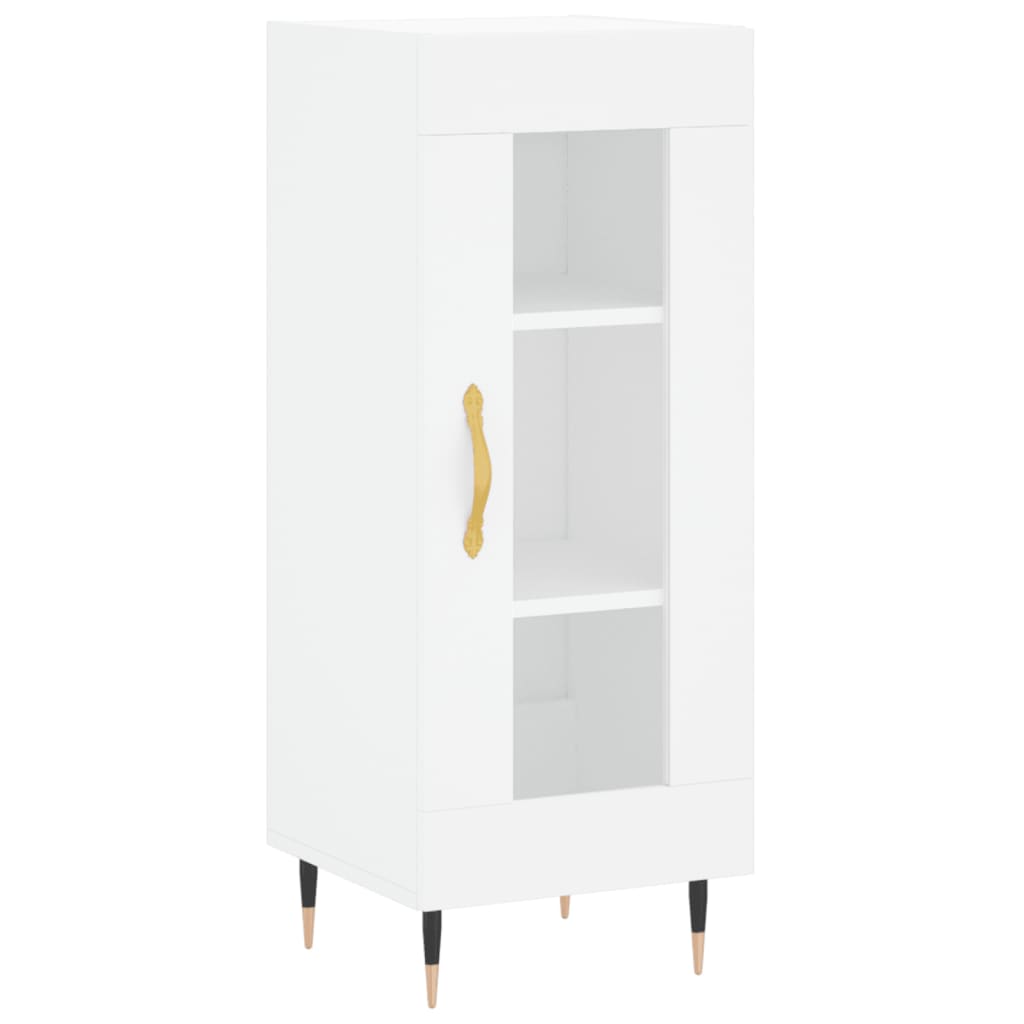 skænk 34,5x34x90 cm konstrueret træ hvid