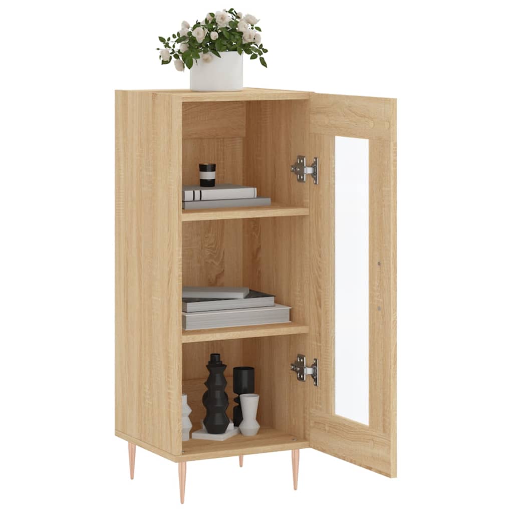 skænk 34,5x34x90 cm konstrueret træ sonoma-eg