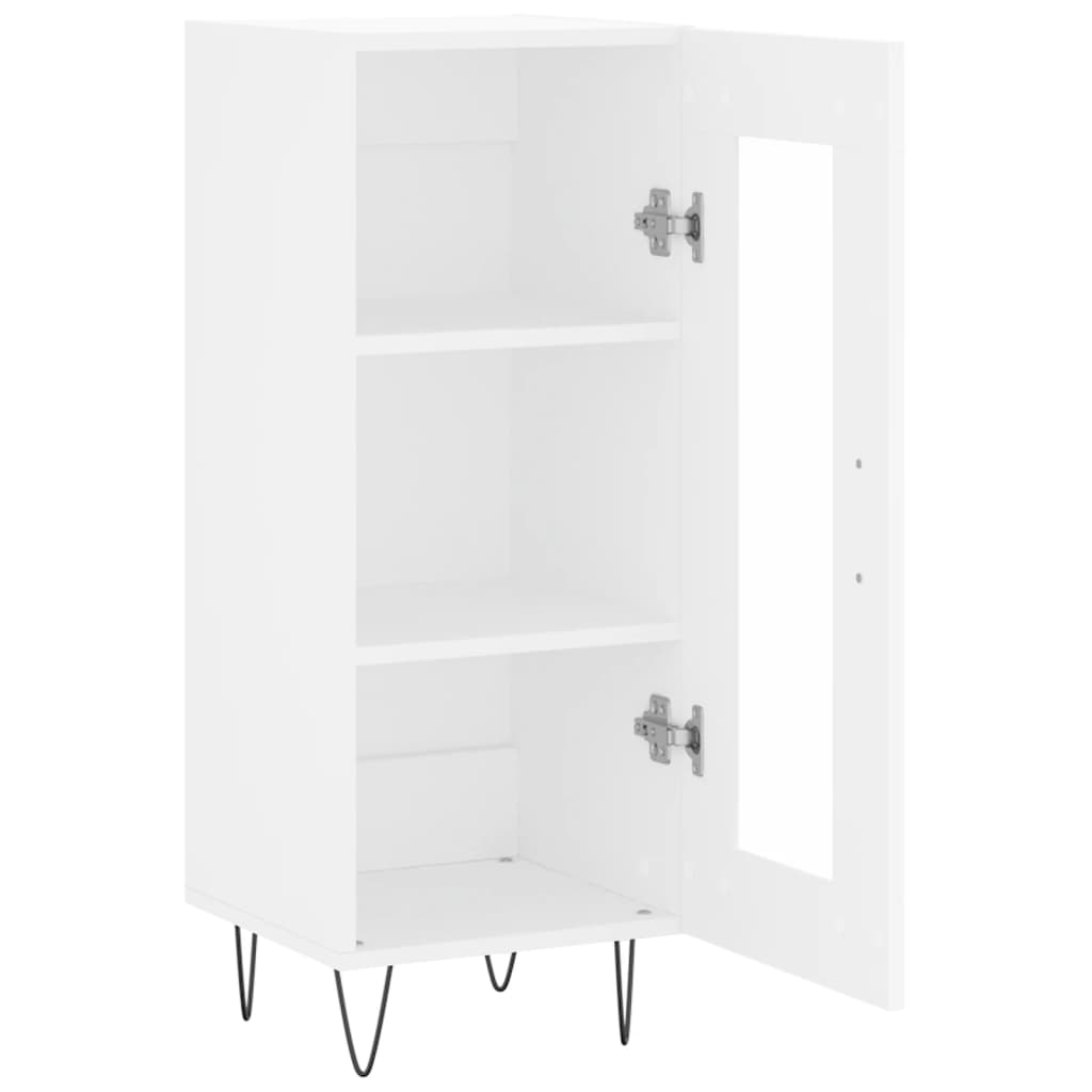 skænk 34,5x34x90 cm konstrueret træ hvid