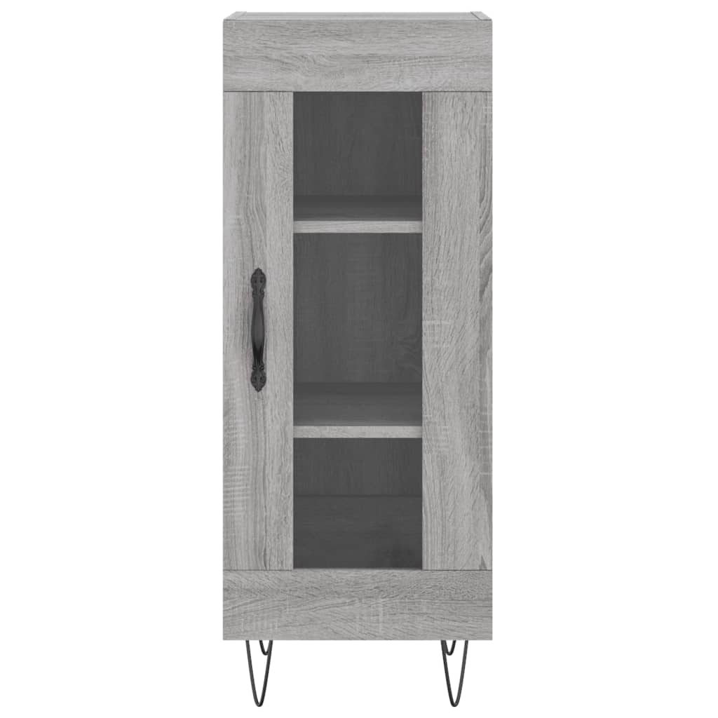 skænk 34,5x34x90 cm konstrueret træ grå sonoma-eg