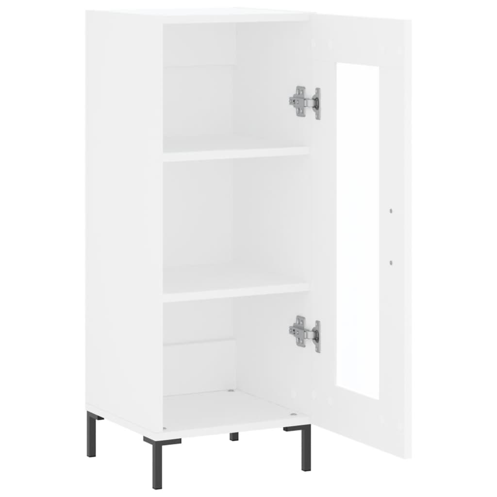 skænk 34,5x34x90 cm konstrueret træ hvid