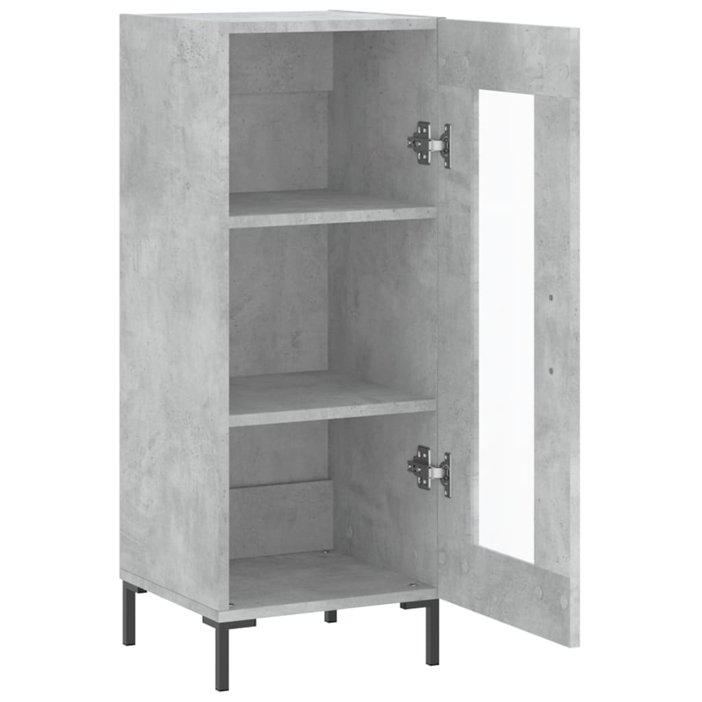 skænk 34,5x34x90 cm konstrueret træ betongrå