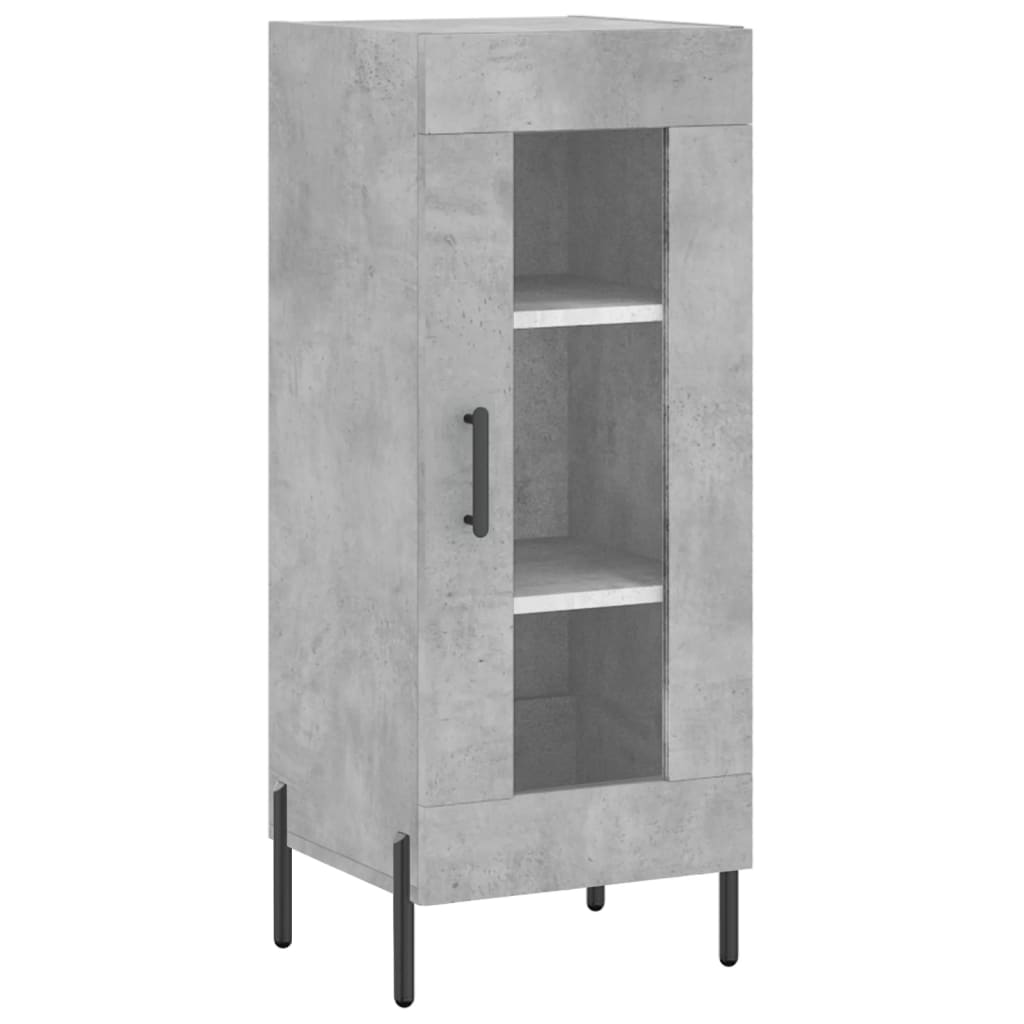 skænk 34,5x34x90 cm konstrueret træ betongrå