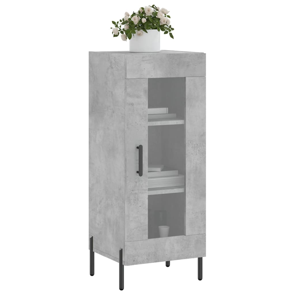 skænk 34,5x34x90 cm konstrueret træ betongrå