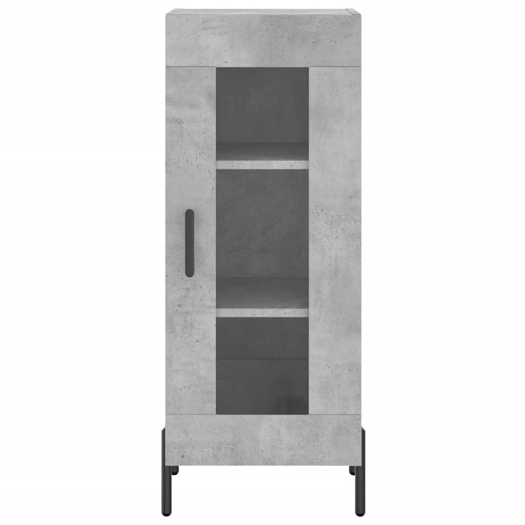 skænk 34,5x34x90 cm konstrueret træ betongrå
