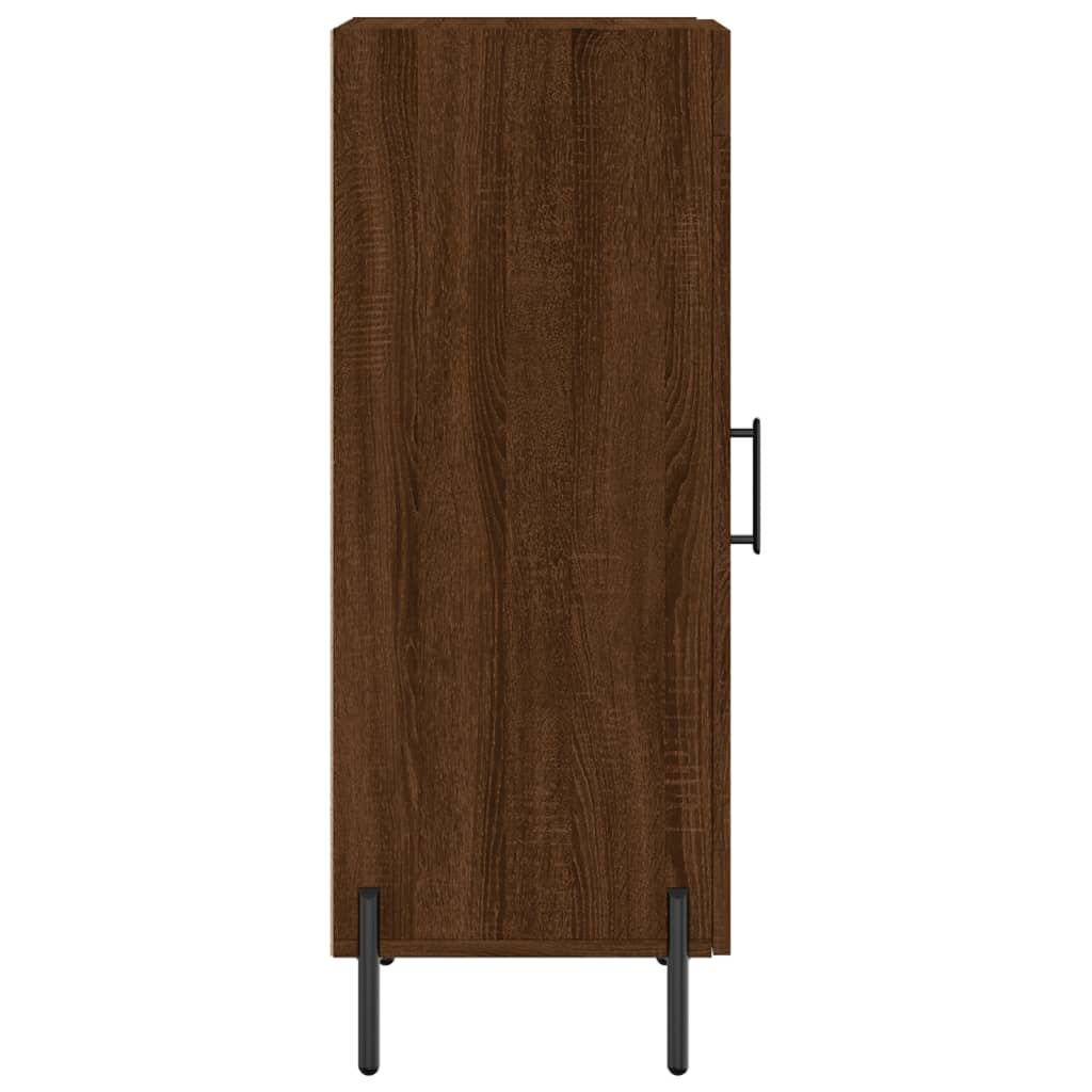 skænk 34,5x34x90 cm konstrueret træ brun egetræsfarve