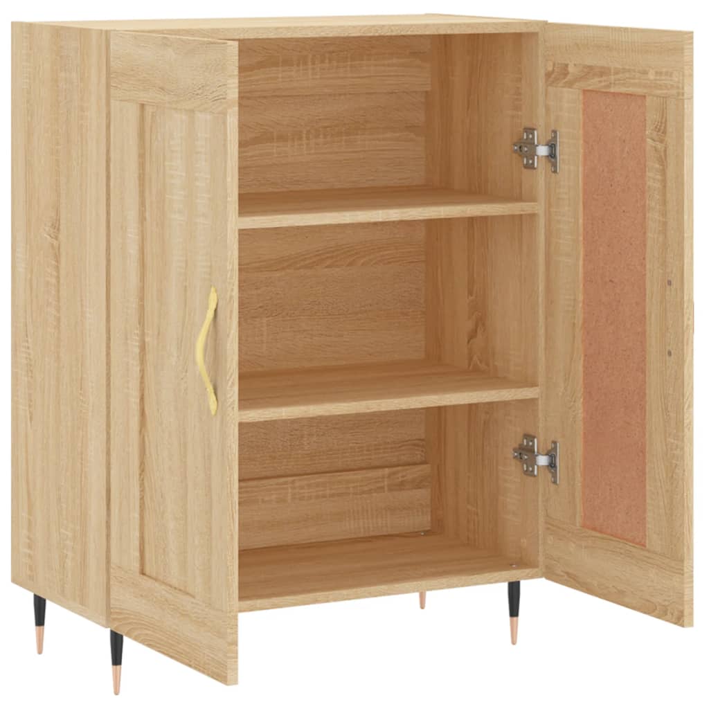 skænk 69,5x34x90 cm konstrueret træ sonoma-eg