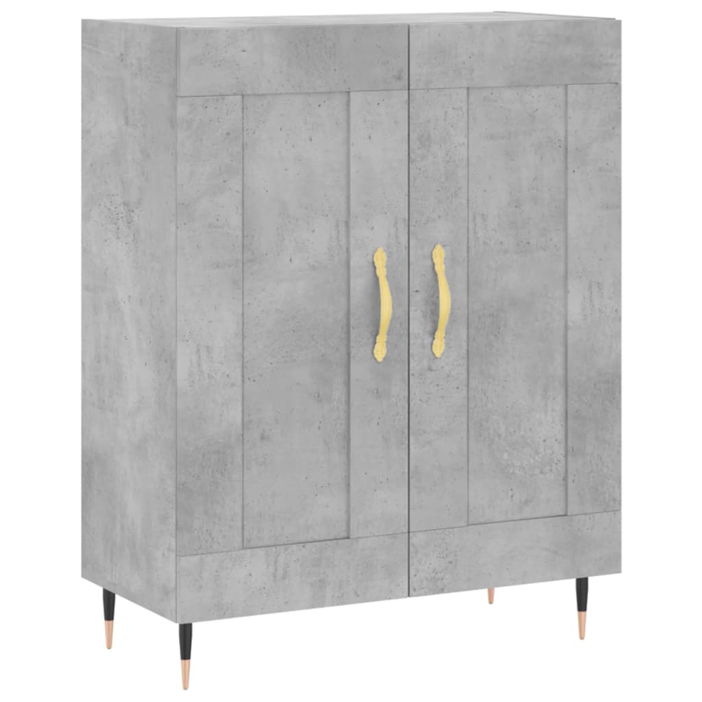 skænk 69,5x34x90 cm konstrueret træ betongrå