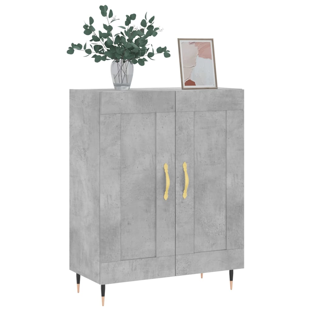 skænk 69,5x34x90 cm konstrueret træ betongrå
