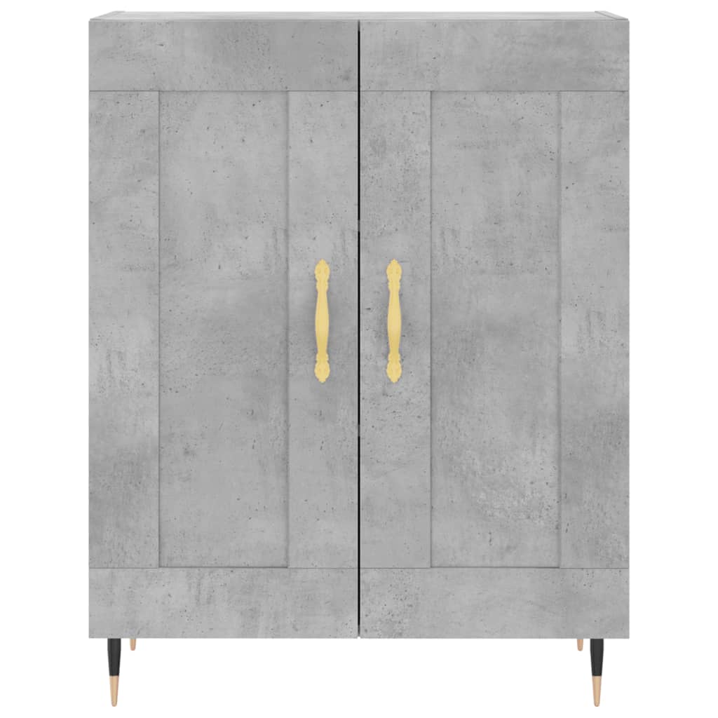 skænk 69,5x34x90 cm konstrueret træ betongrå