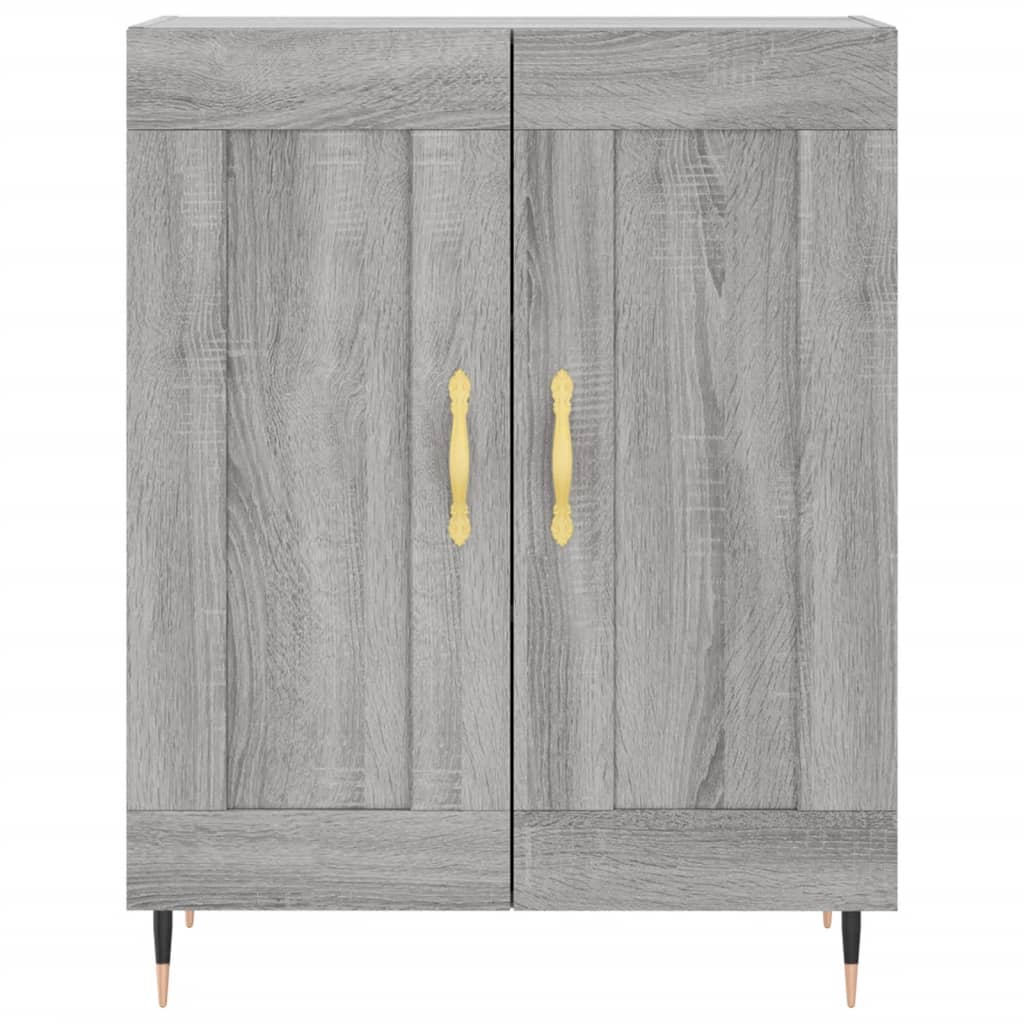 skænk 69,5x34x90 cm konstrueret træ grå sonoma-eg