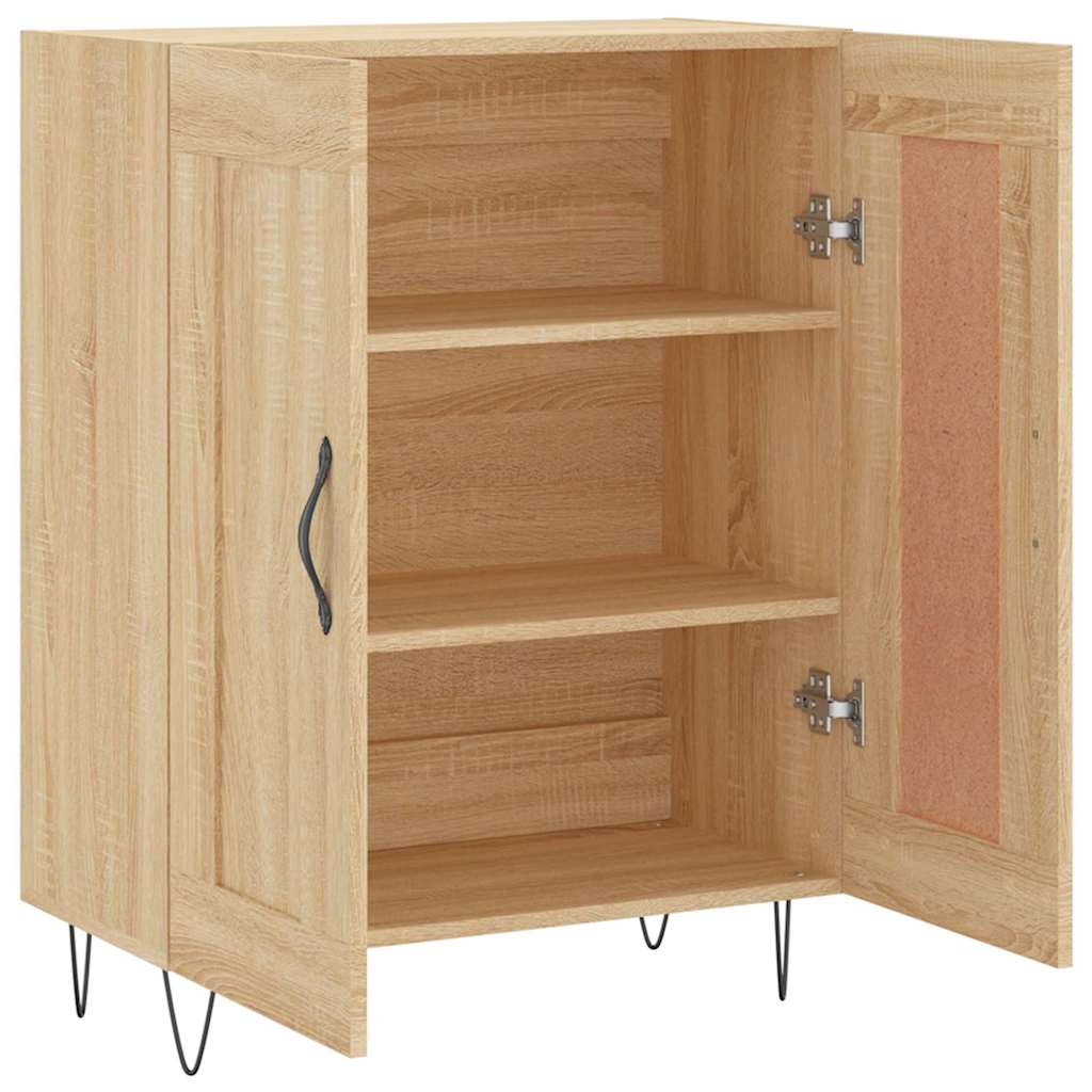 skænk 69,5x34x90 cm konstrueret træ sonoma-eg