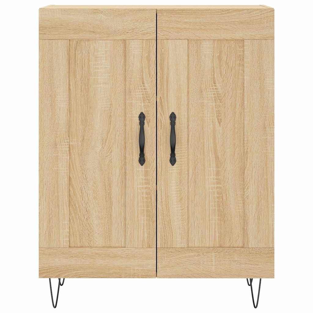 skænk 69,5x34x90 cm konstrueret træ sonoma-eg