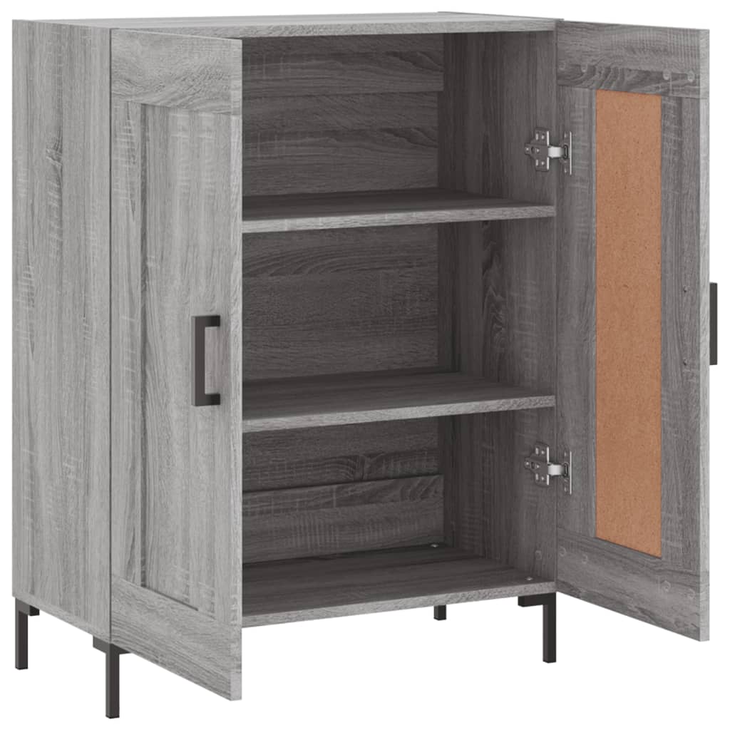 skænk 69,5x34x90 cm konstrueret træ grå sonoma-eg