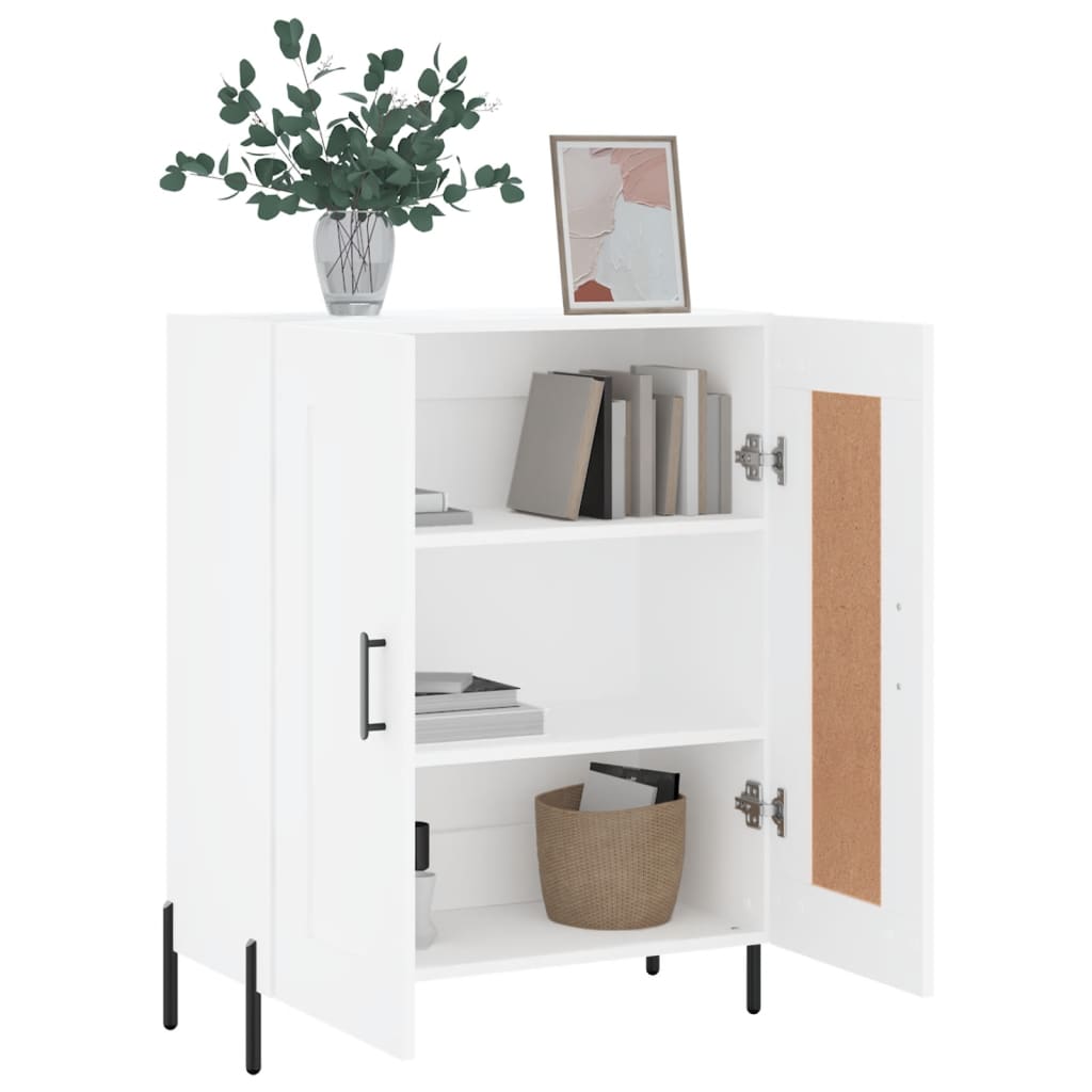skænk 69,5x34x90 cm konstrueret træ hvid