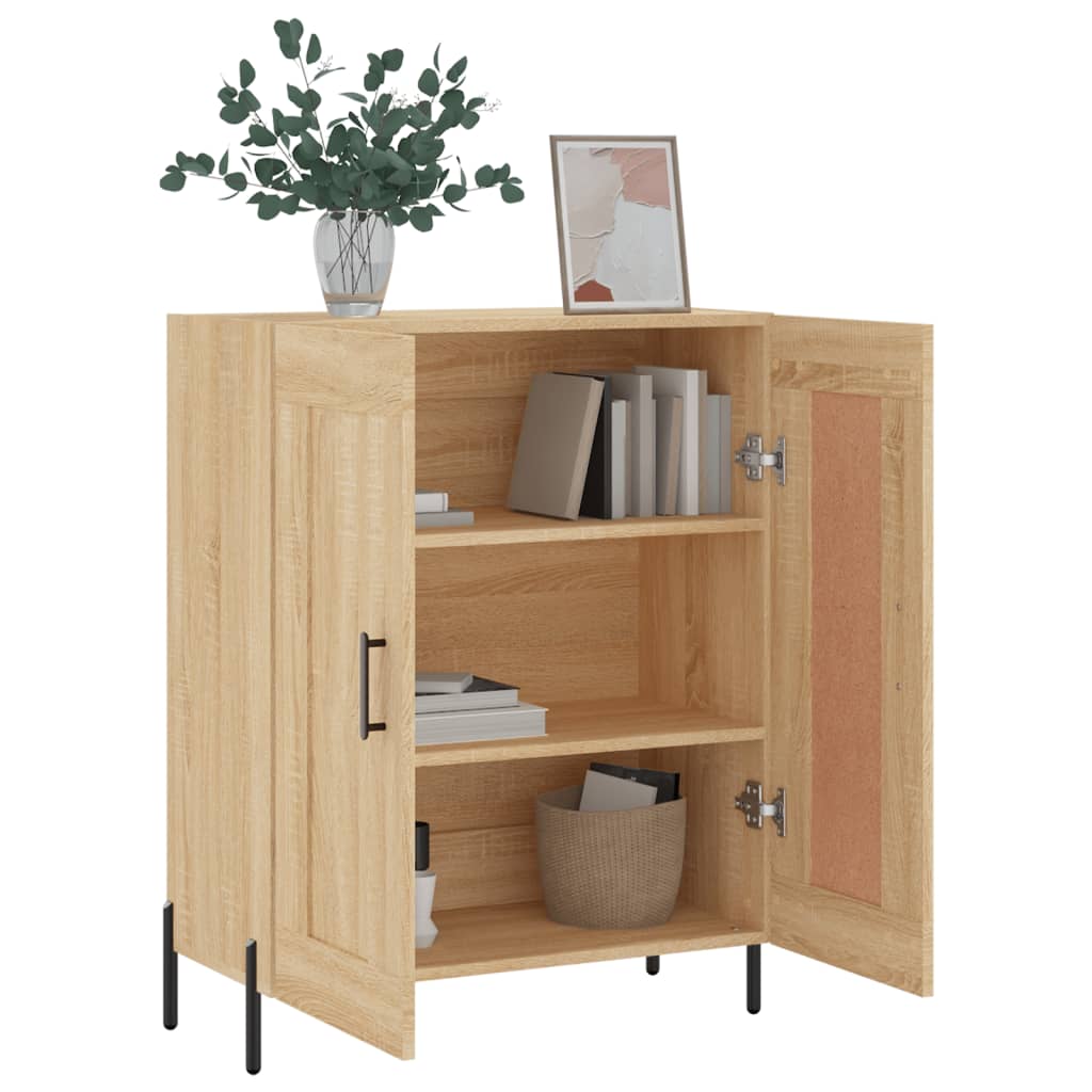 skænk 69,5x34x90 cm konstrueret træ sonoma-eg