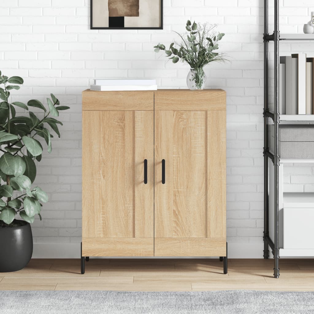 skænk 69,5x34x90 cm konstrueret træ sonoma-eg