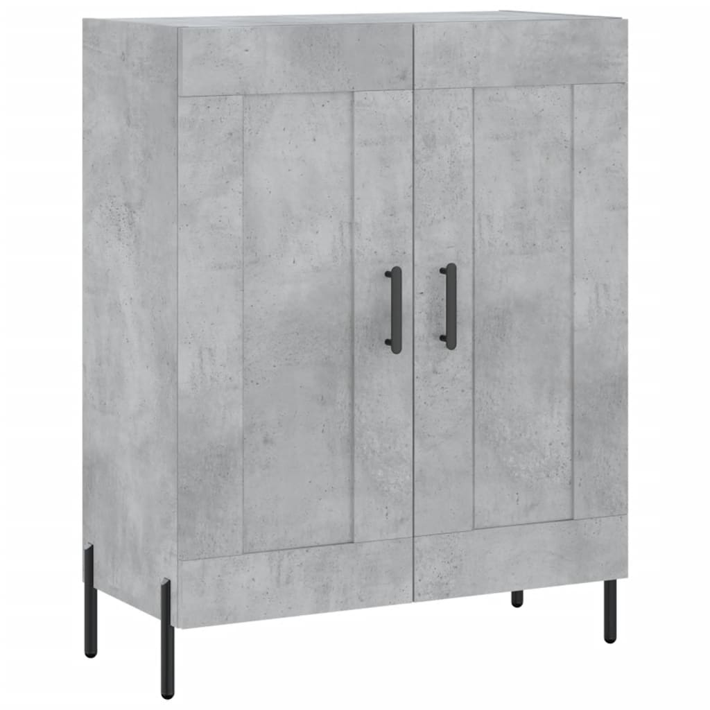 skænk 69,5x34x90 cm konstrueret træ betongrå