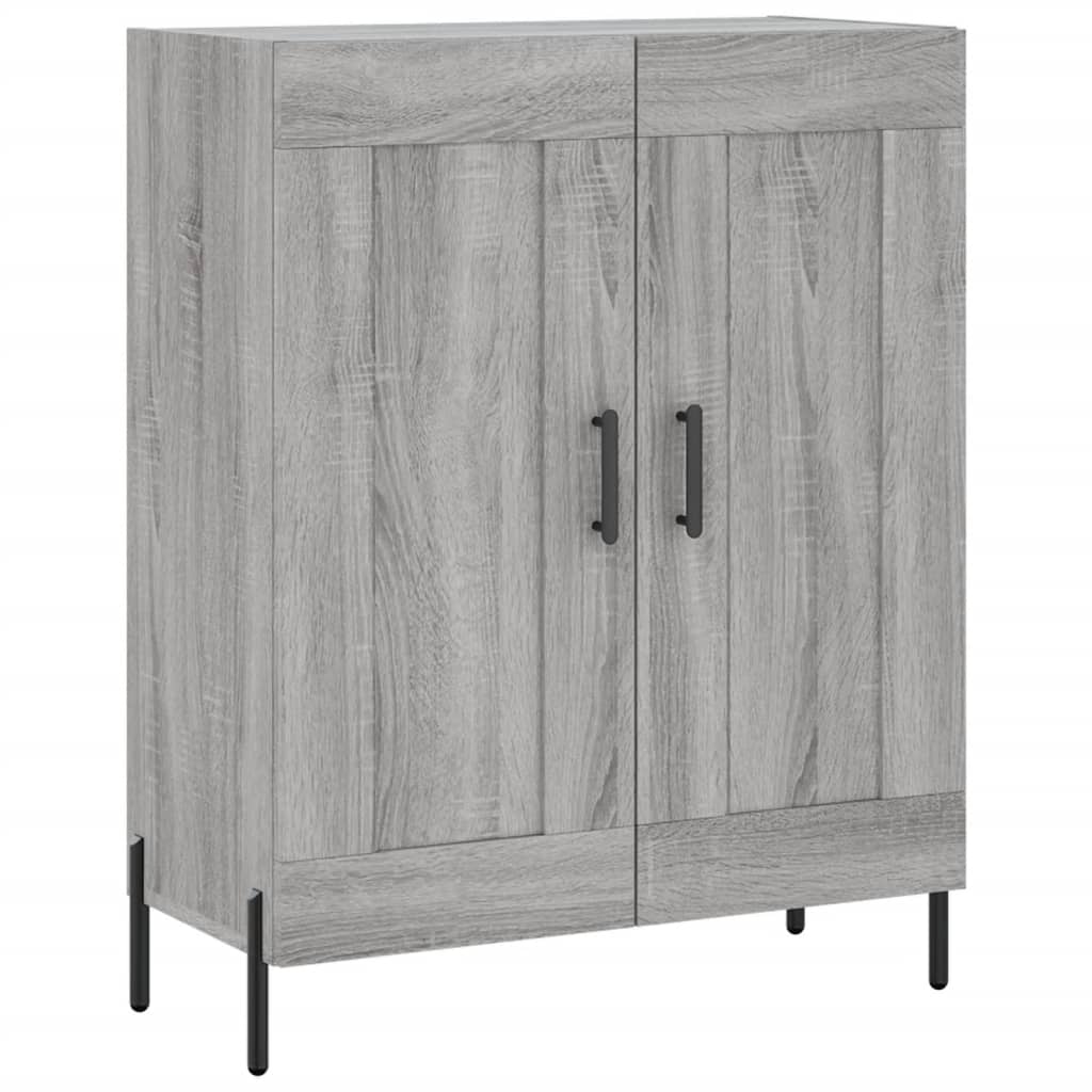 skænk 69,5x34x90 cm konstrueret træ grå sonoma-eg