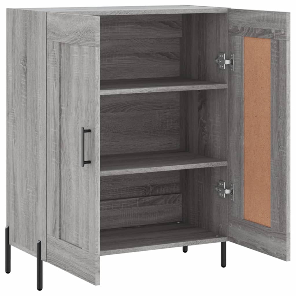 skænk 69,5x34x90 cm konstrueret træ grå sonoma-eg
