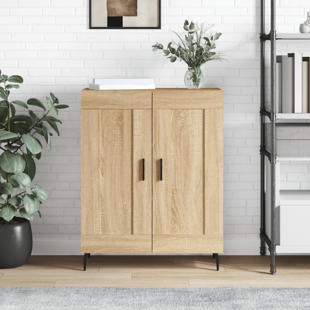 skænk 69,5x34x90 cm konstrueret træ sonoma-eg
