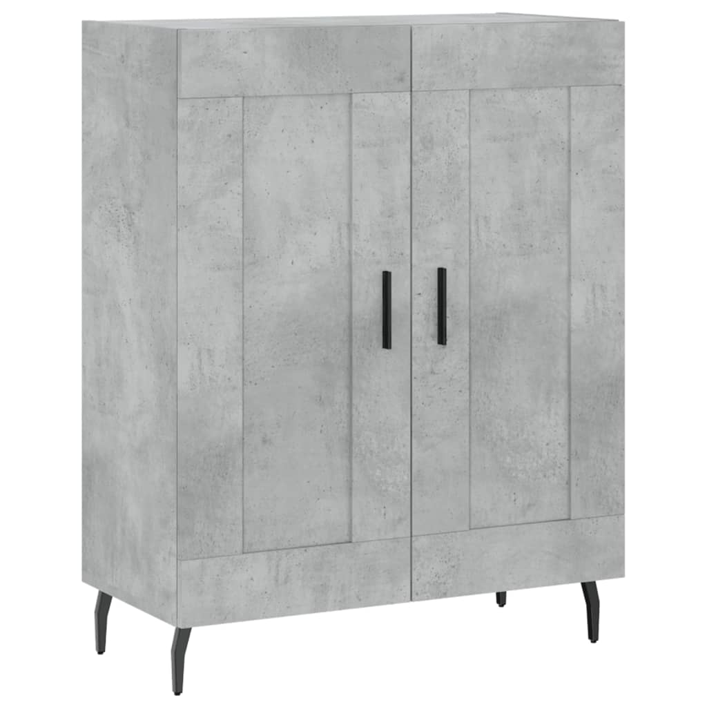 skænk 69,5x34x90 cm konstrueret træ betongrå
