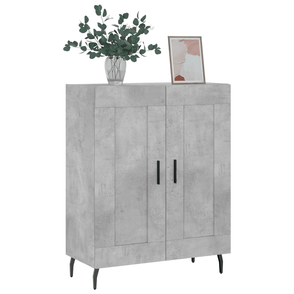 skænk 69,5x34x90 cm konstrueret træ betongrå
