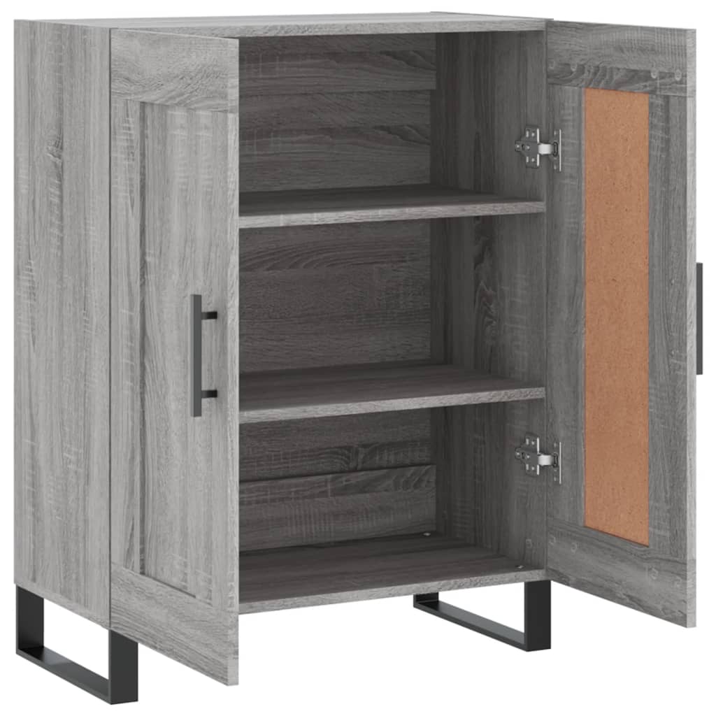 skænk 69,5x34x90 cm konstrueret træ grå sonoma-eg