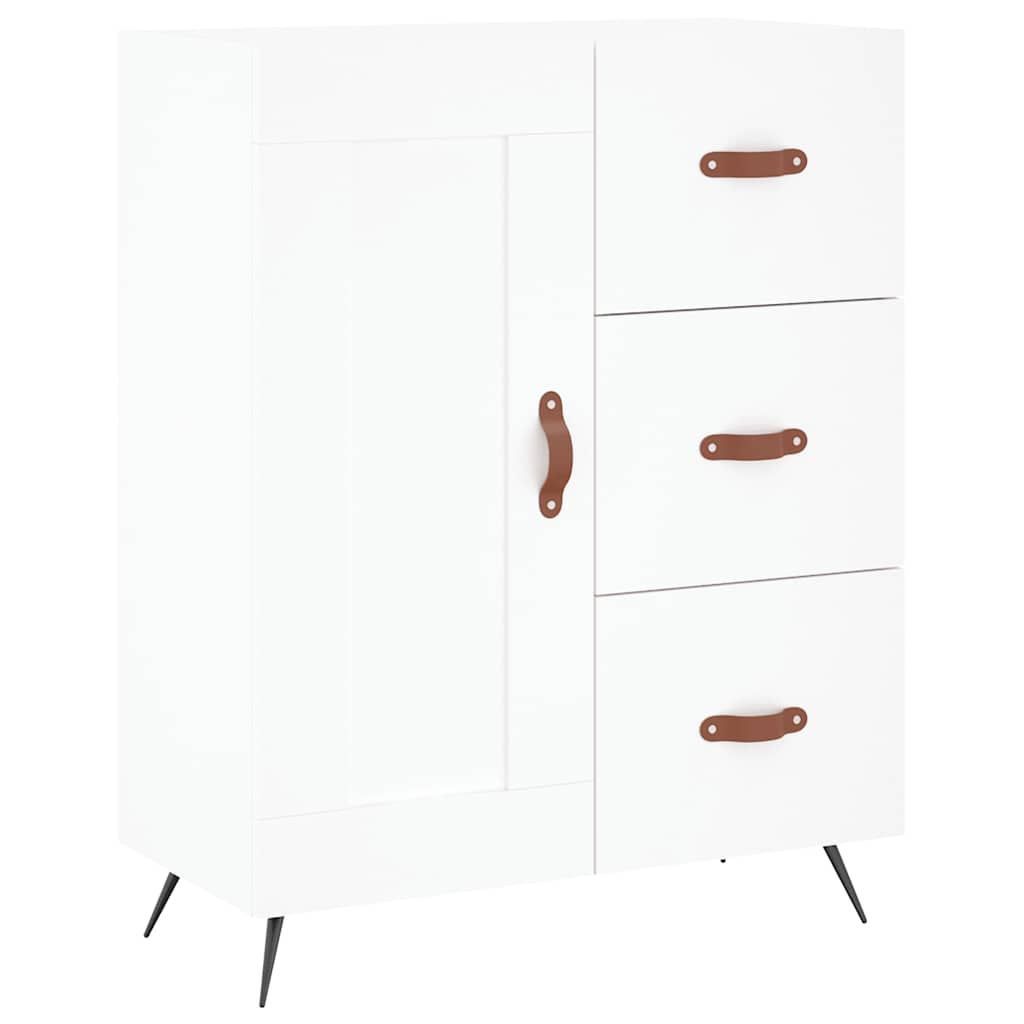 skænk 69,5x34x90 cm konstrueret træ hvid