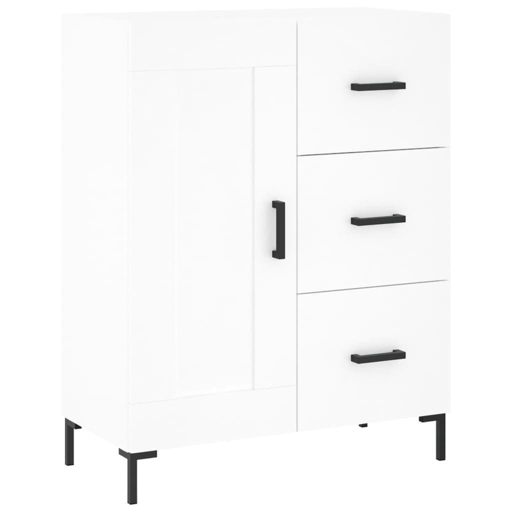skænk 69,5x34x90 cm konstrueret træ hvid