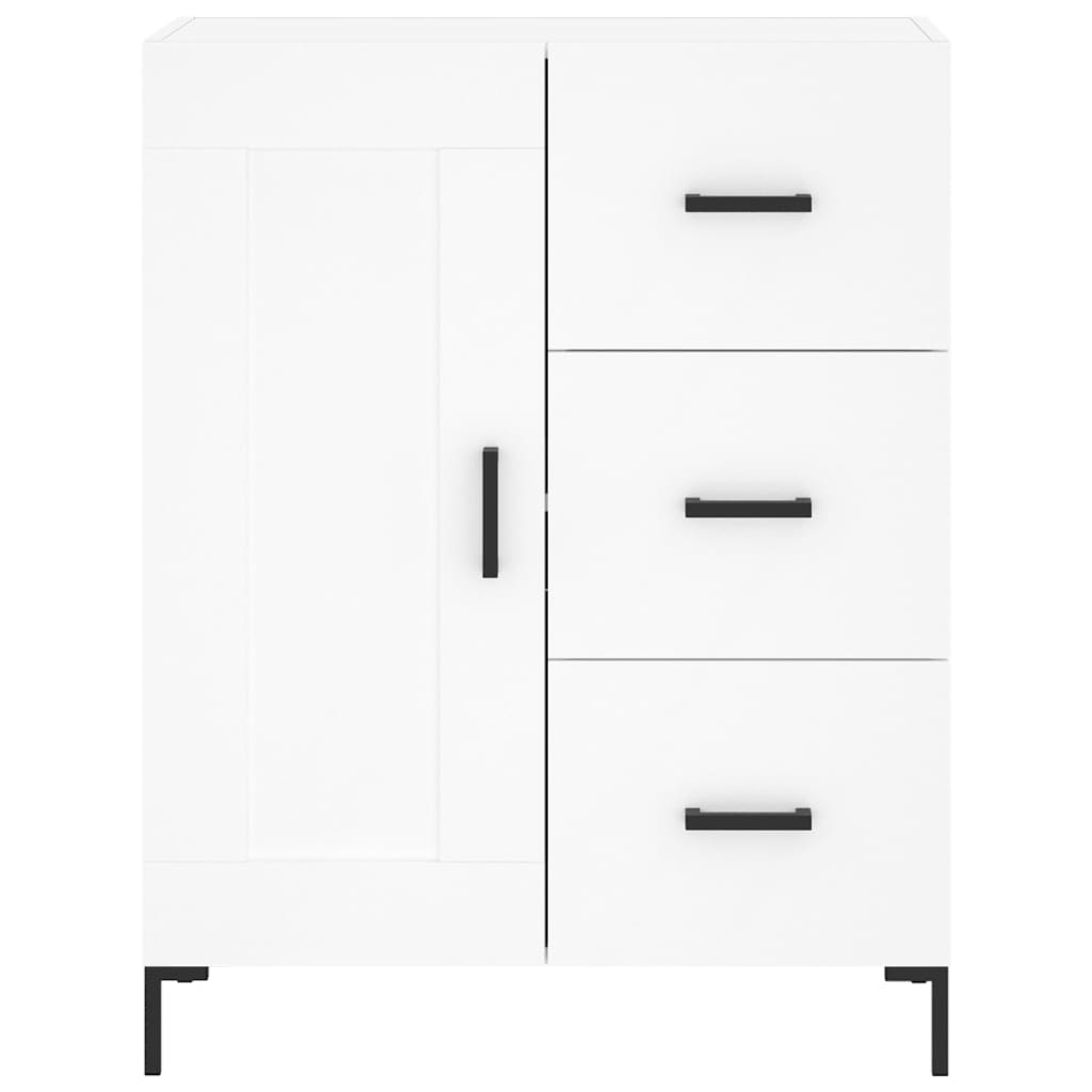 skænk 69,5x34x90 cm konstrueret træ hvid
