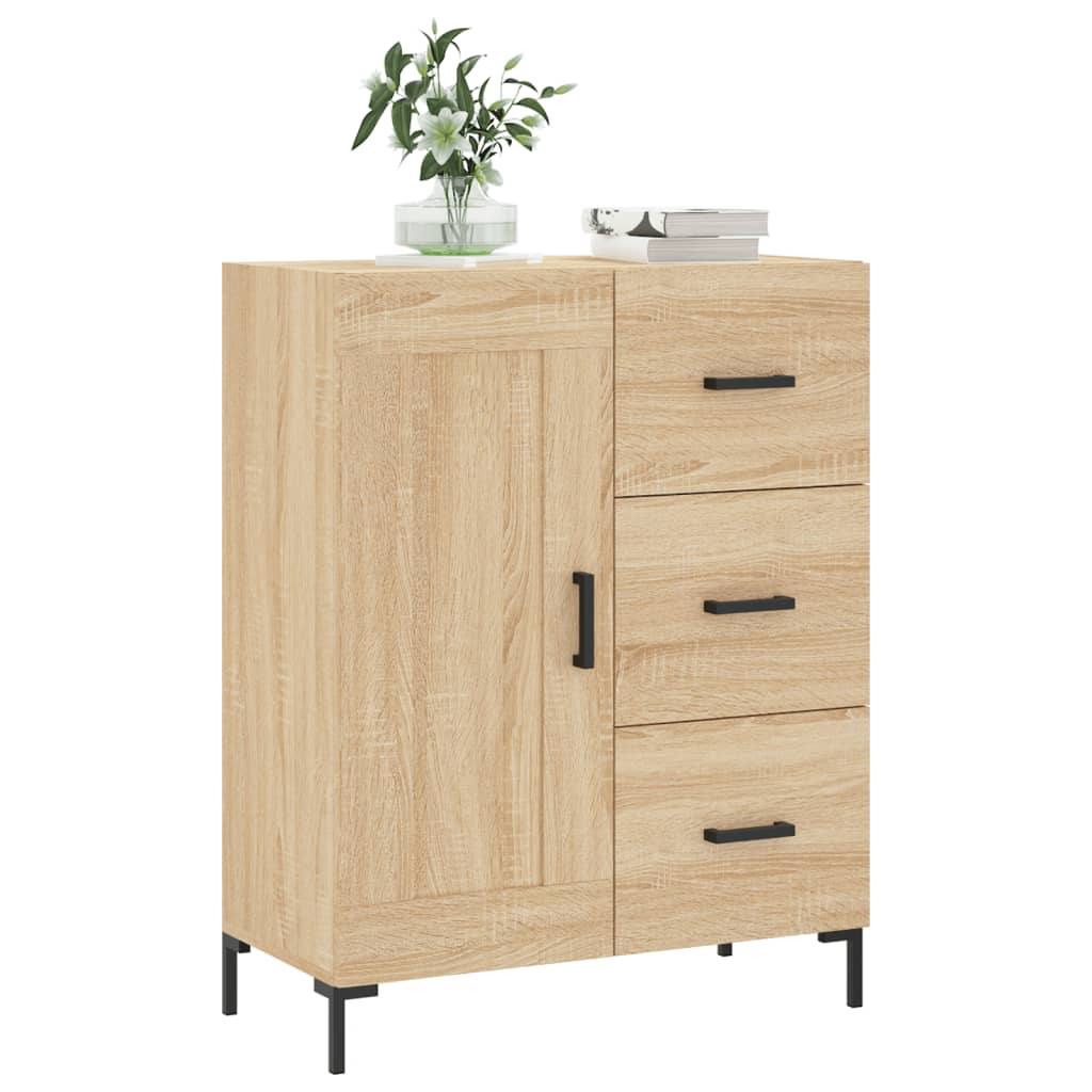 skænk 69,5x34x90 cm konstrueret træ sonoma-eg