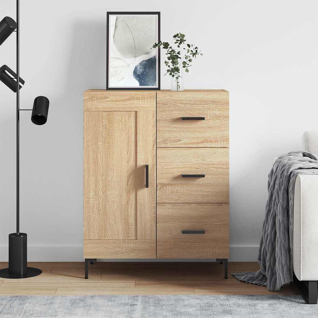 skænk 69,5x34x90 cm konstrueret træ sonoma-eg
