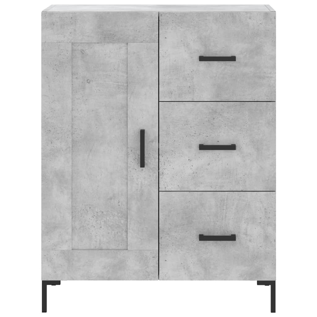 skænk 69,5x34x90 cm konstrueret træ betongrå