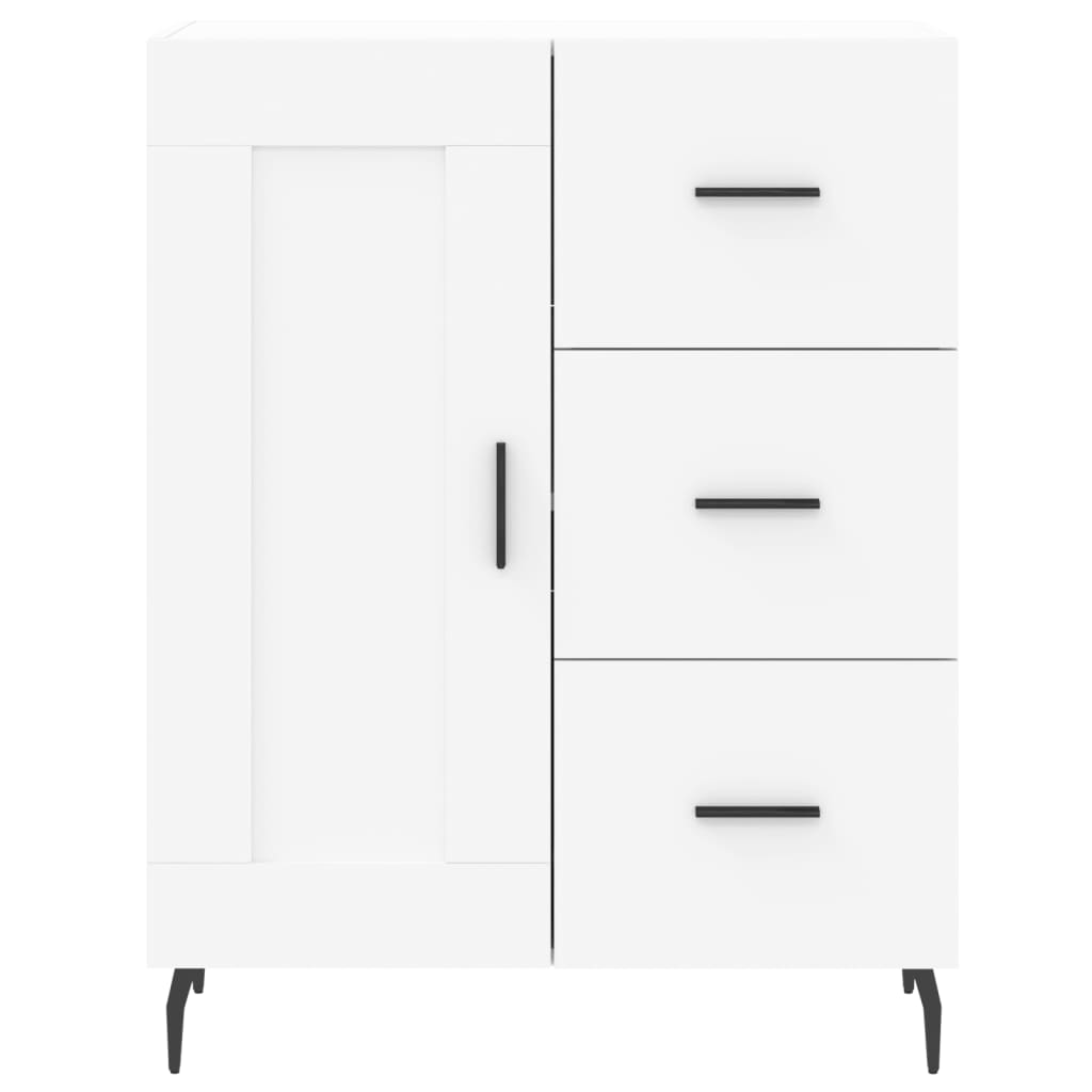 skænk 69,5x34x90 cm konstrueret træ hvid