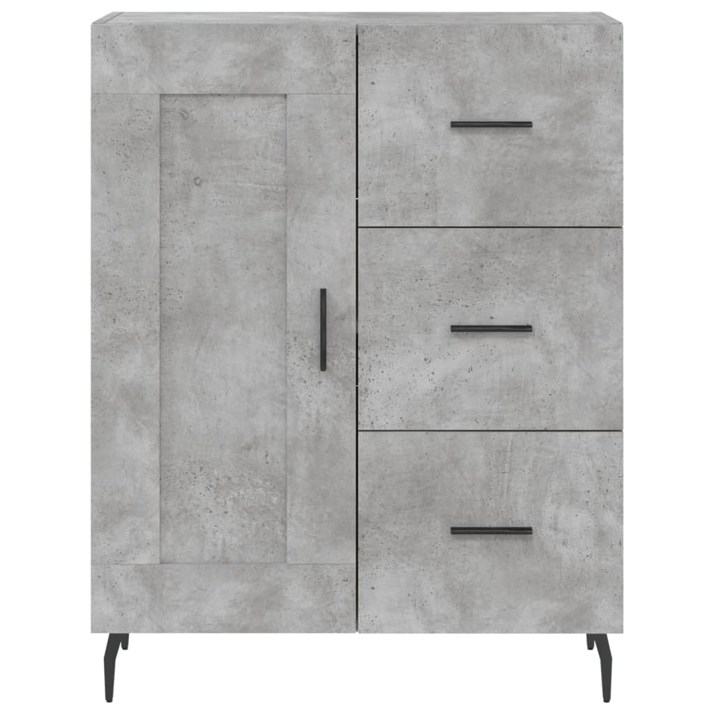 skænk 69,5x34x90 cm konstrueret træ betongrå