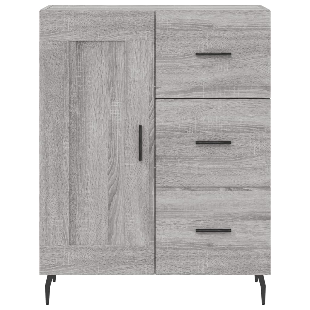 skænk 69,5x34x90 cm konstrueret træ grå sonoma-eg